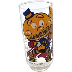 McDonalds Vintage 1977 McDonaldland Mayor McCheese 16oz Drinking Glass